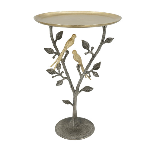 24-inch Metal Dual Bird Side Table