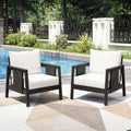 Outdoor Club Chairs (Set of 2) with Diamond-Pattern