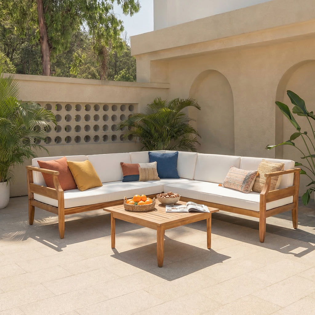Aston 4-Piece Acacia Wood Sofa Set