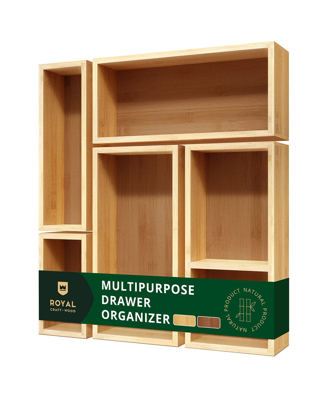 Storage Box Set of 5, Natural