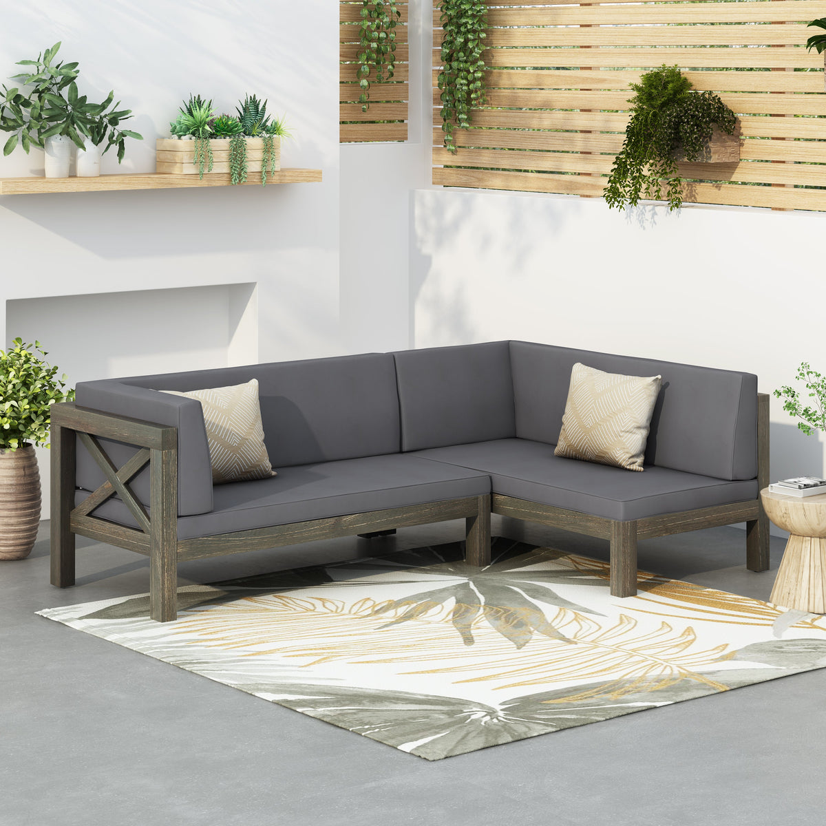 Brava X-Back Left Corner Bench of Set 2