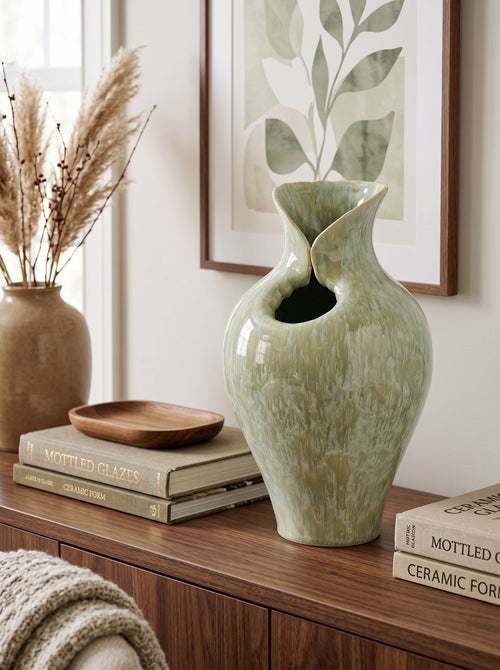 18.5-Inch Marble-Look Stool