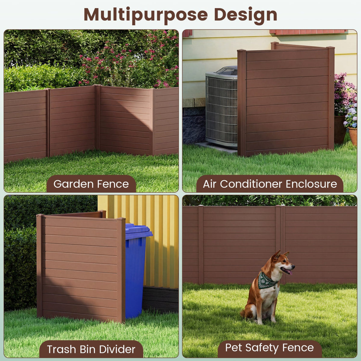 Outdoor Privacy Screen Panels 48x48 Inch 2-Panel Set