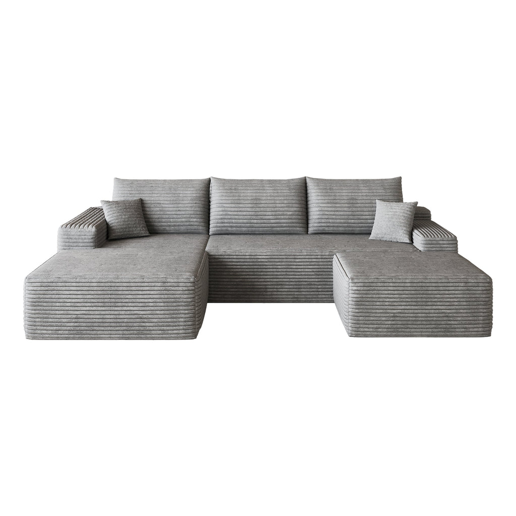 107" Cloud Sectional Sofa with Ottoman