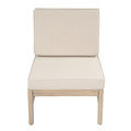 Perla Right Armless Chair - Acacia Wood