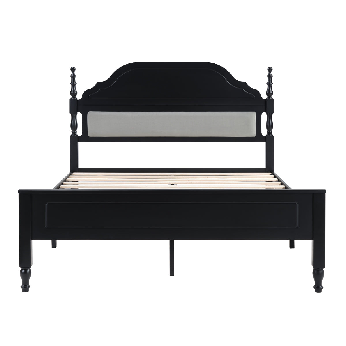 Elegant Bedroom Centerpiece Queen Bed with Padded Headboard Insert