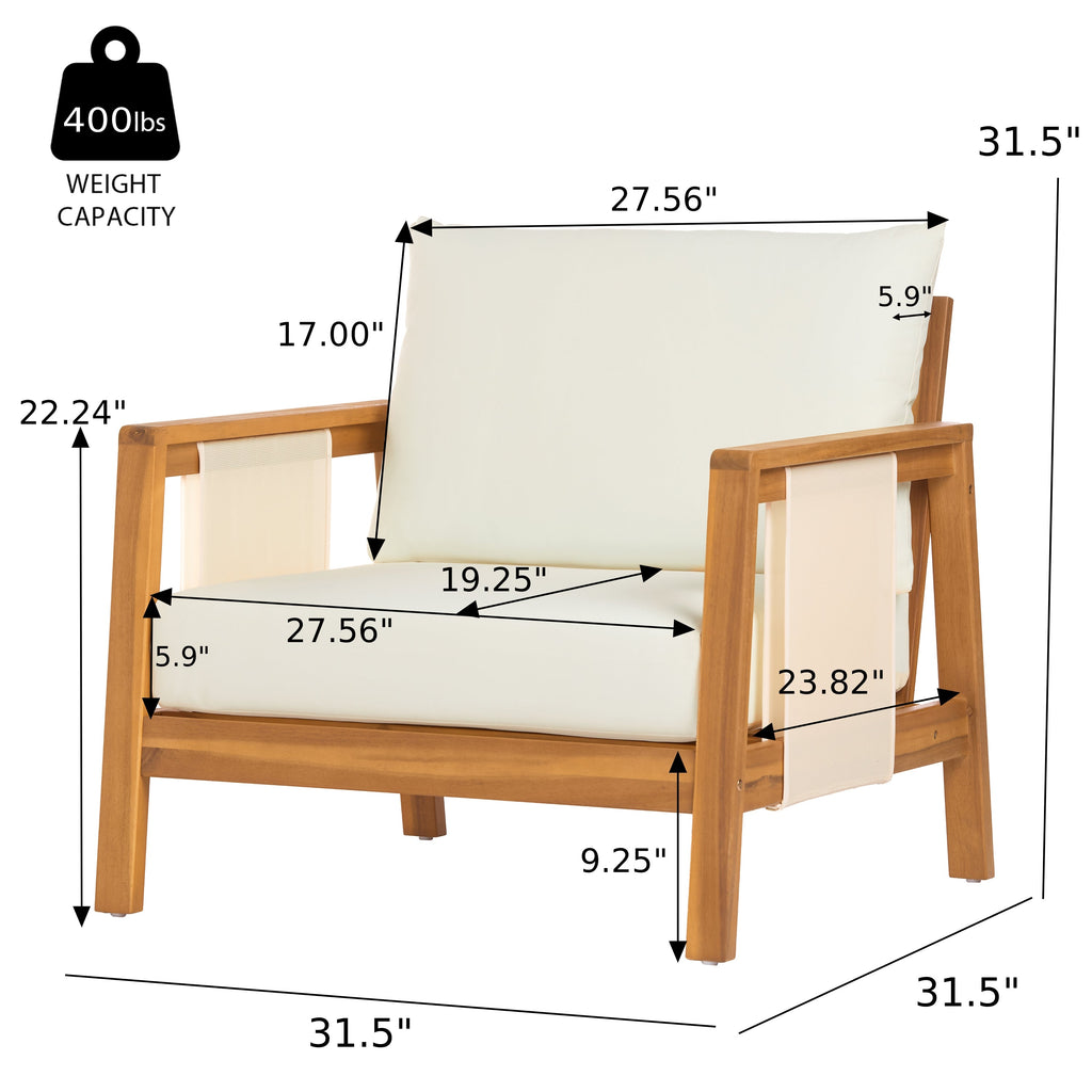 4-Piece Outdoor Sofa Set with Cushions