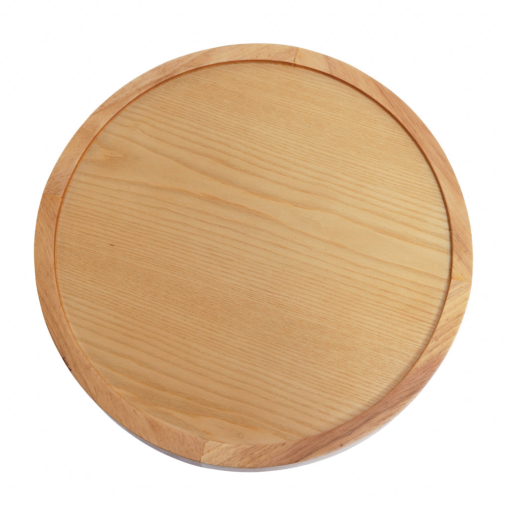 Round Solid Wood End Table