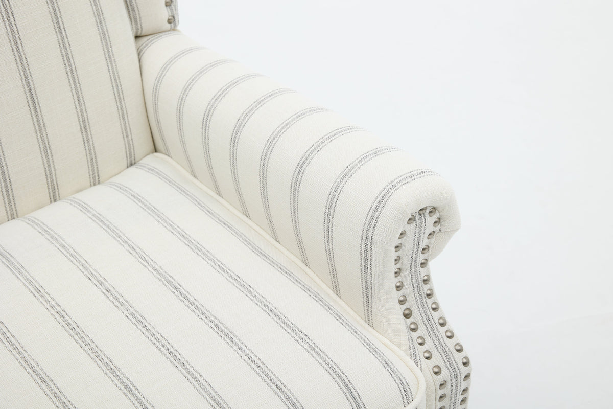 Modern Accent Chair with Retro Wood Legs