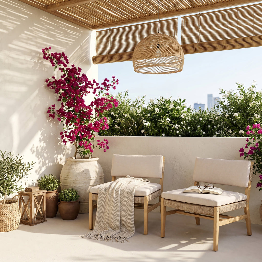 OMI Lounge Chair Acacia and Rope Design