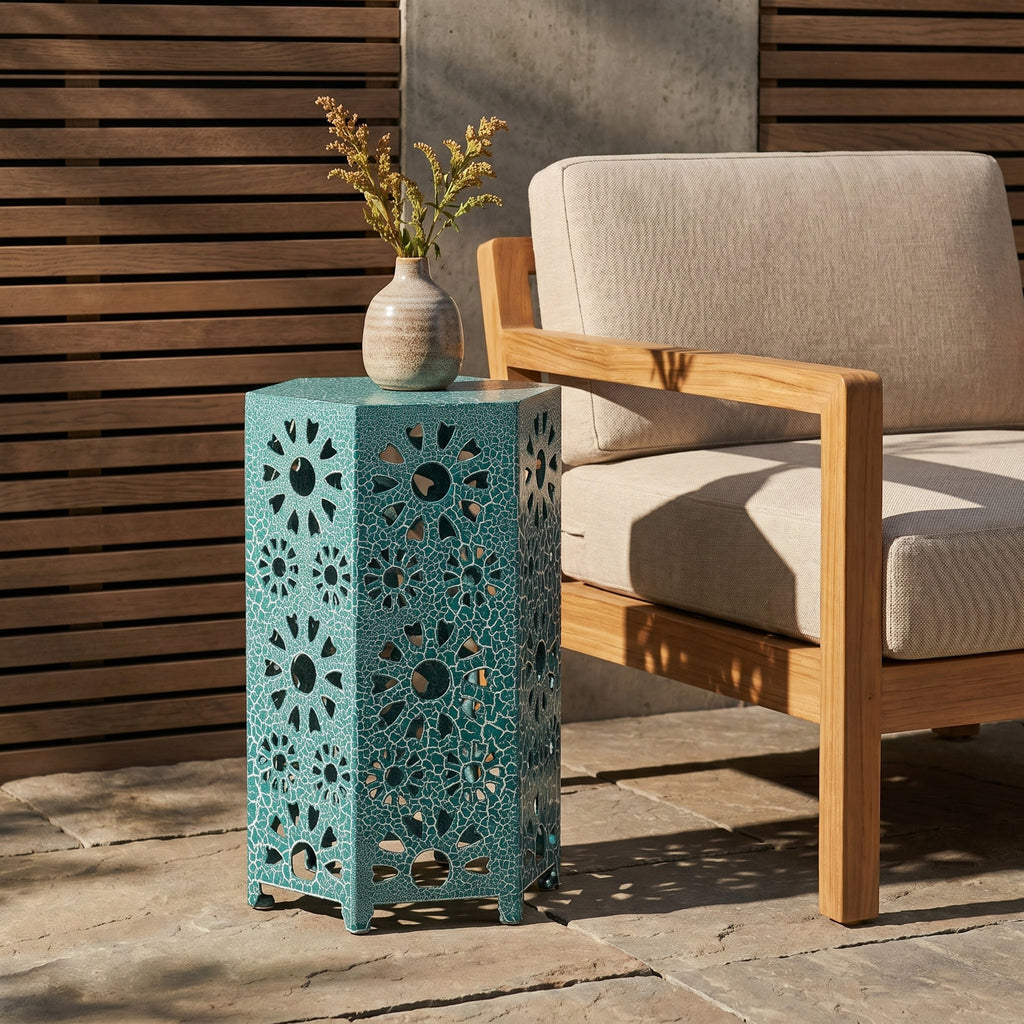 Eliana 12" Side Table, Outdoor End Table, Accent Table
