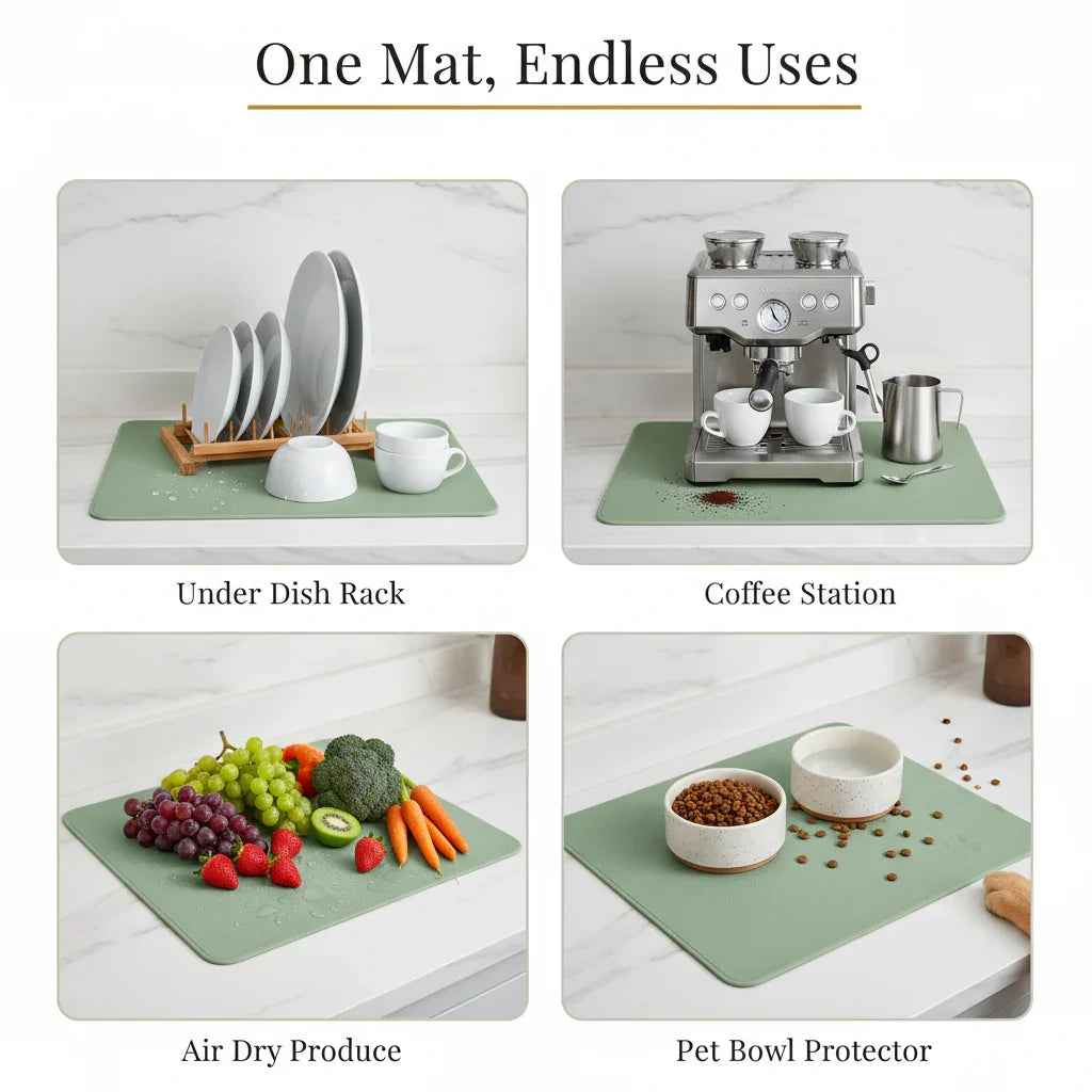 Coffee Bar Mat — Super Absorbent, Non-Slip