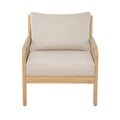 Casper Outdoor Club Chair Acacia Wood and Woven Rope