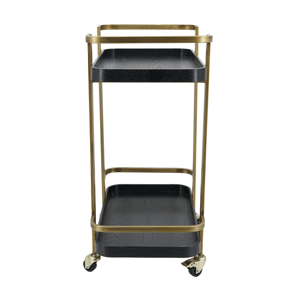 23.8x15.2x32.7" Metal Bar Cart