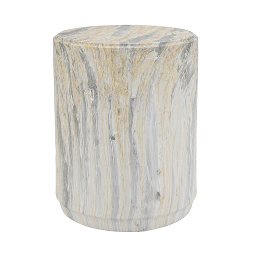 18.5-Inch Modern Marble-Look Stool