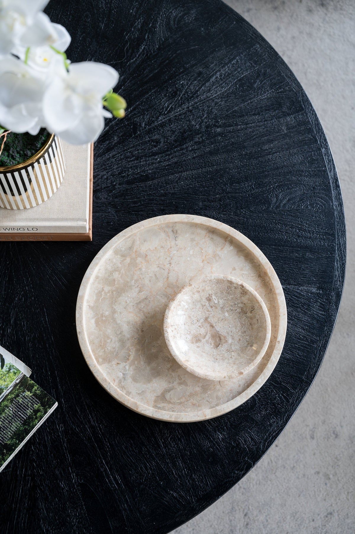 Round Marble Decorative Bowl