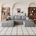 107" Cloud Sectional Sofa with Ottoman