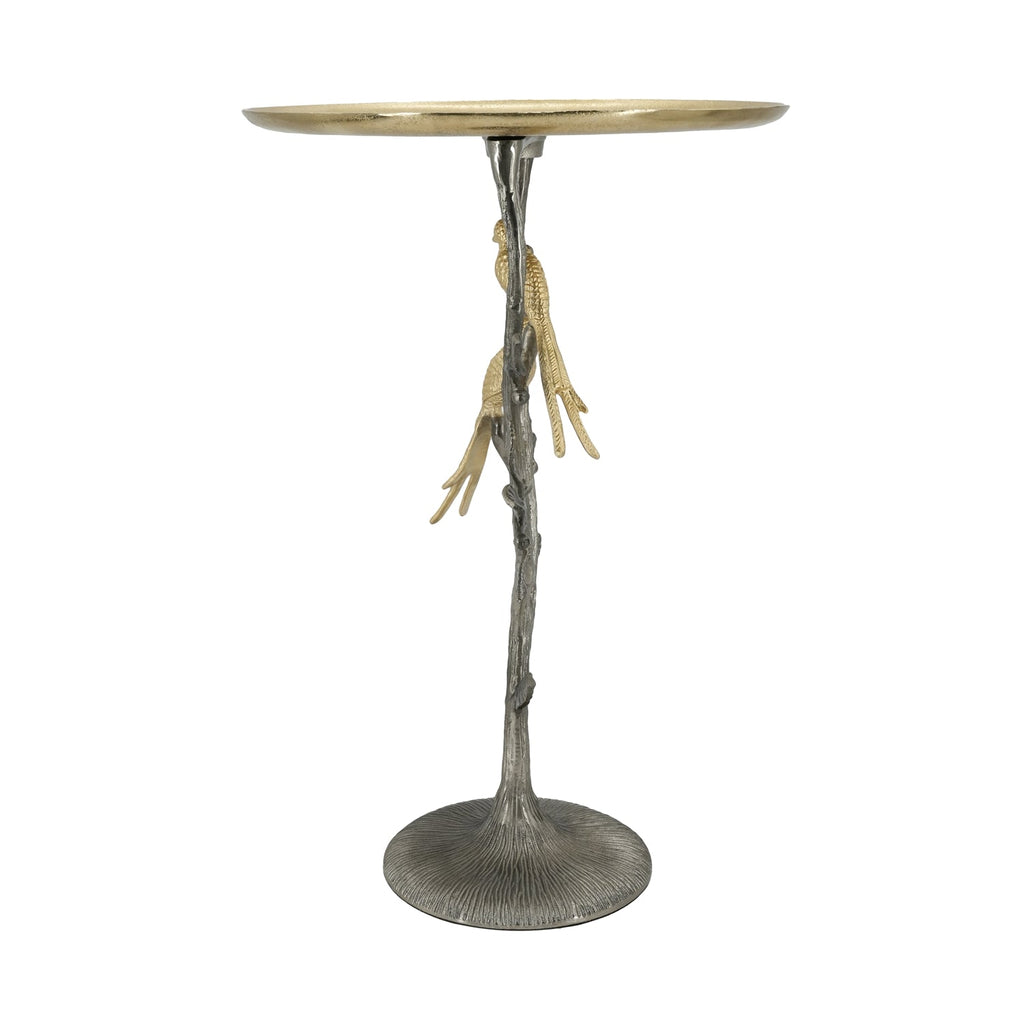 24-inch Metal Dual Bird Side Table
