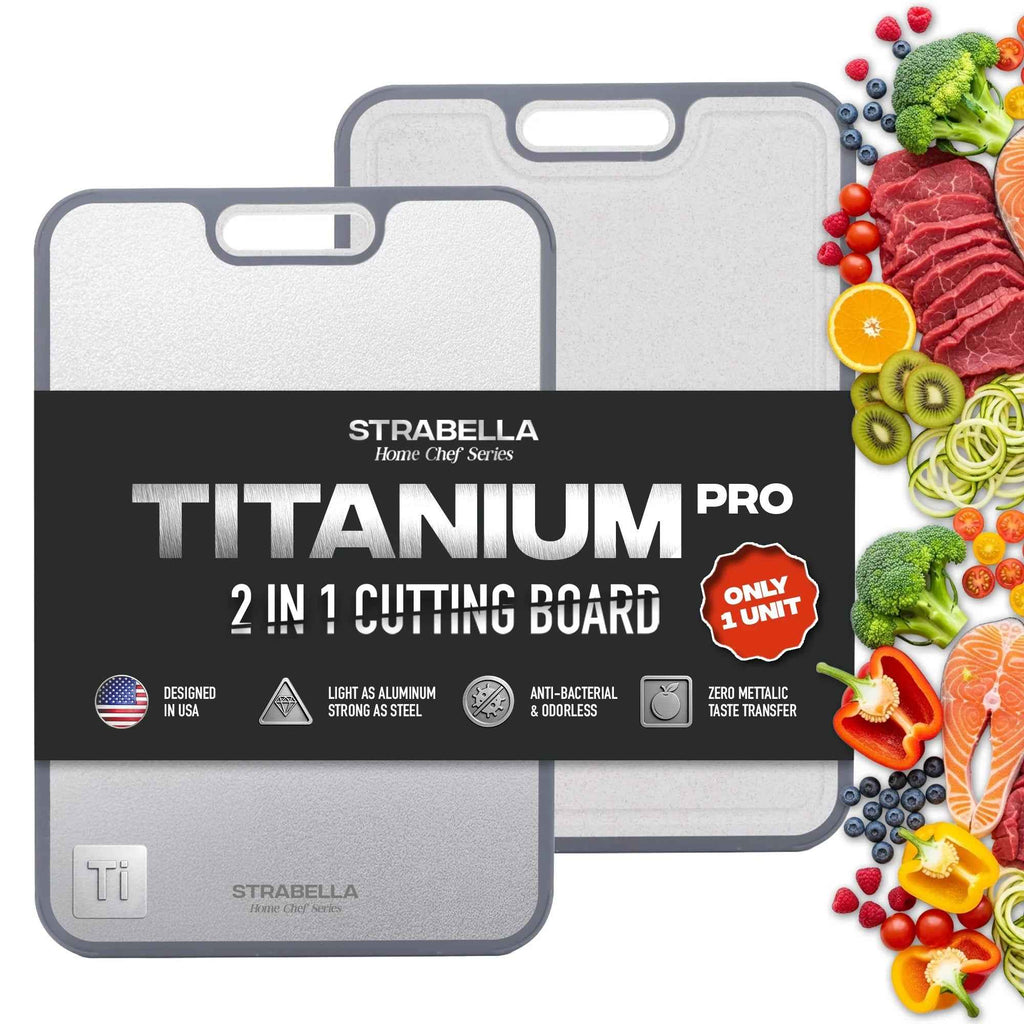 Titanium Cutting Board — Antibacterial, Scratch-Resistant