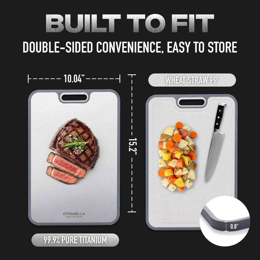 Titanium Cutting Board — Antibacterial, Scratch-Resistant