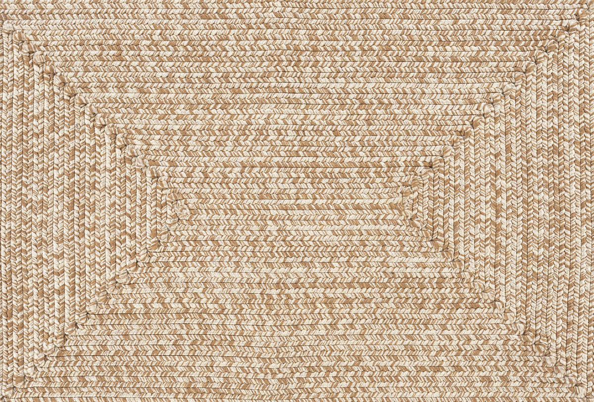 Cream Braided Faux Jute Outdoor Rug