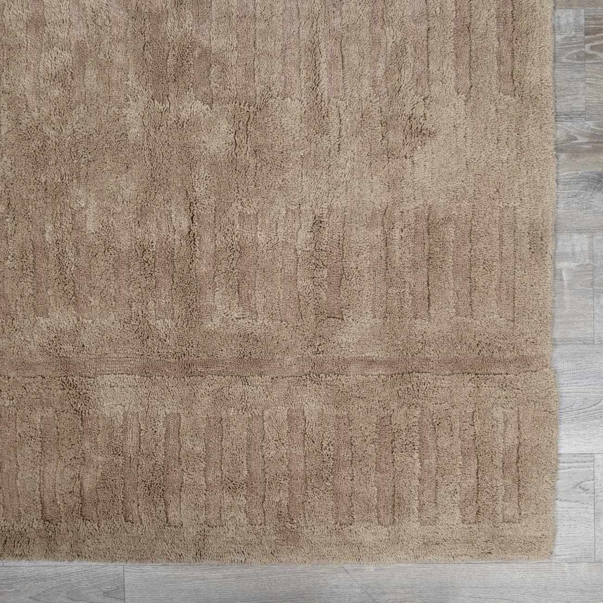 Washable Handmade Wool Rug - Brown - Clearance