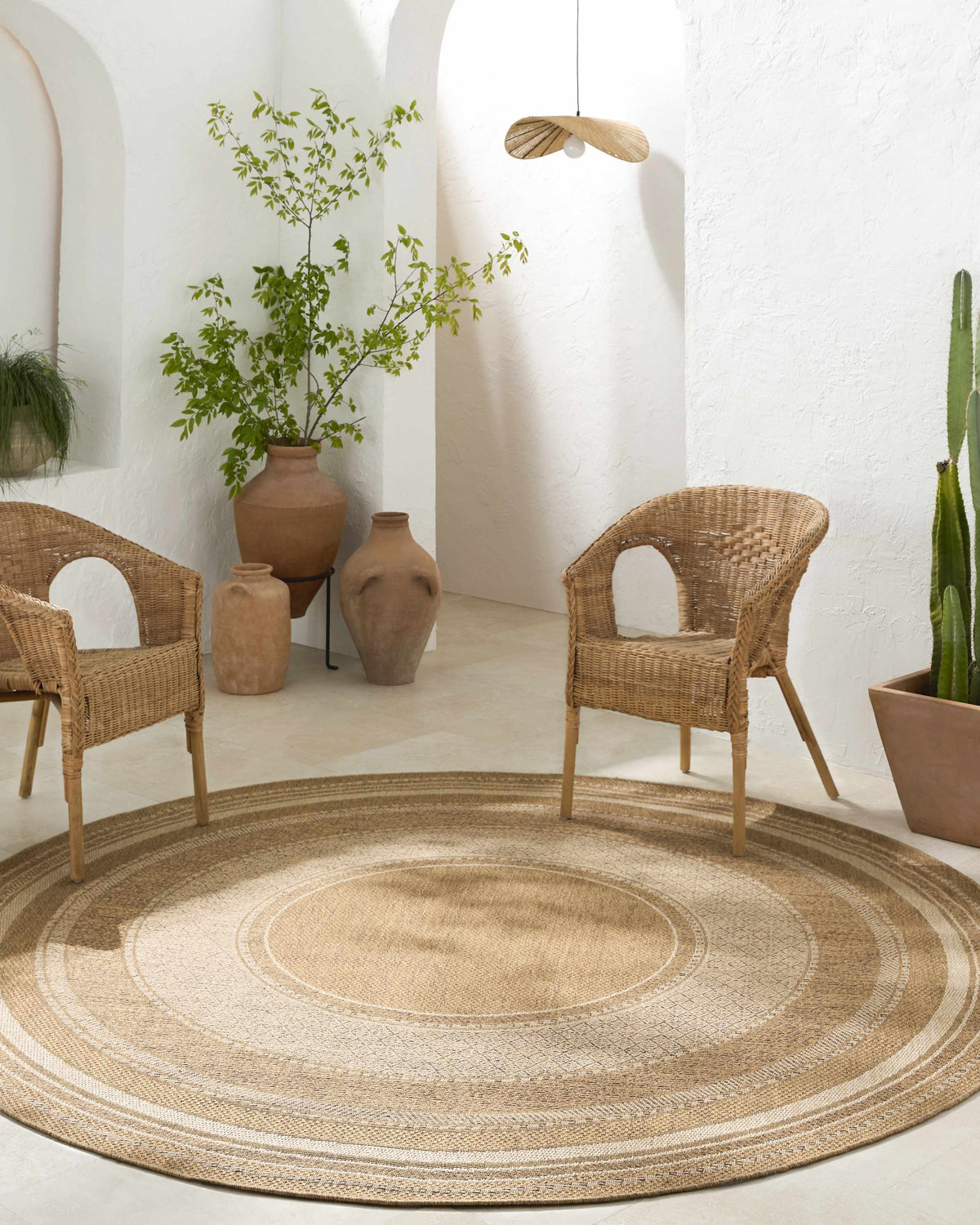 Chael Flatweave Faux Jute Outdoor Rug