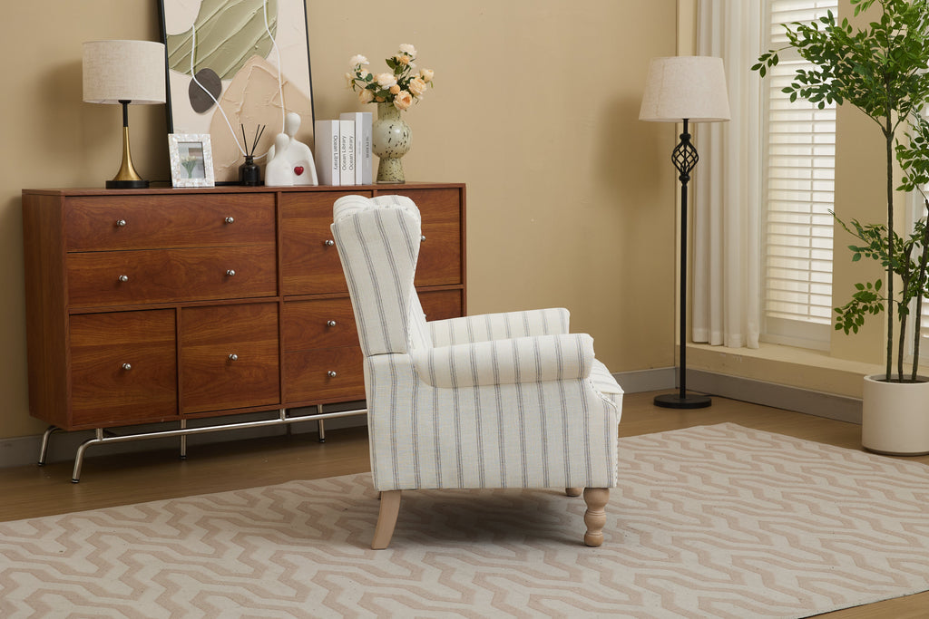 Modern Accent Chair with Retro Wood Legs