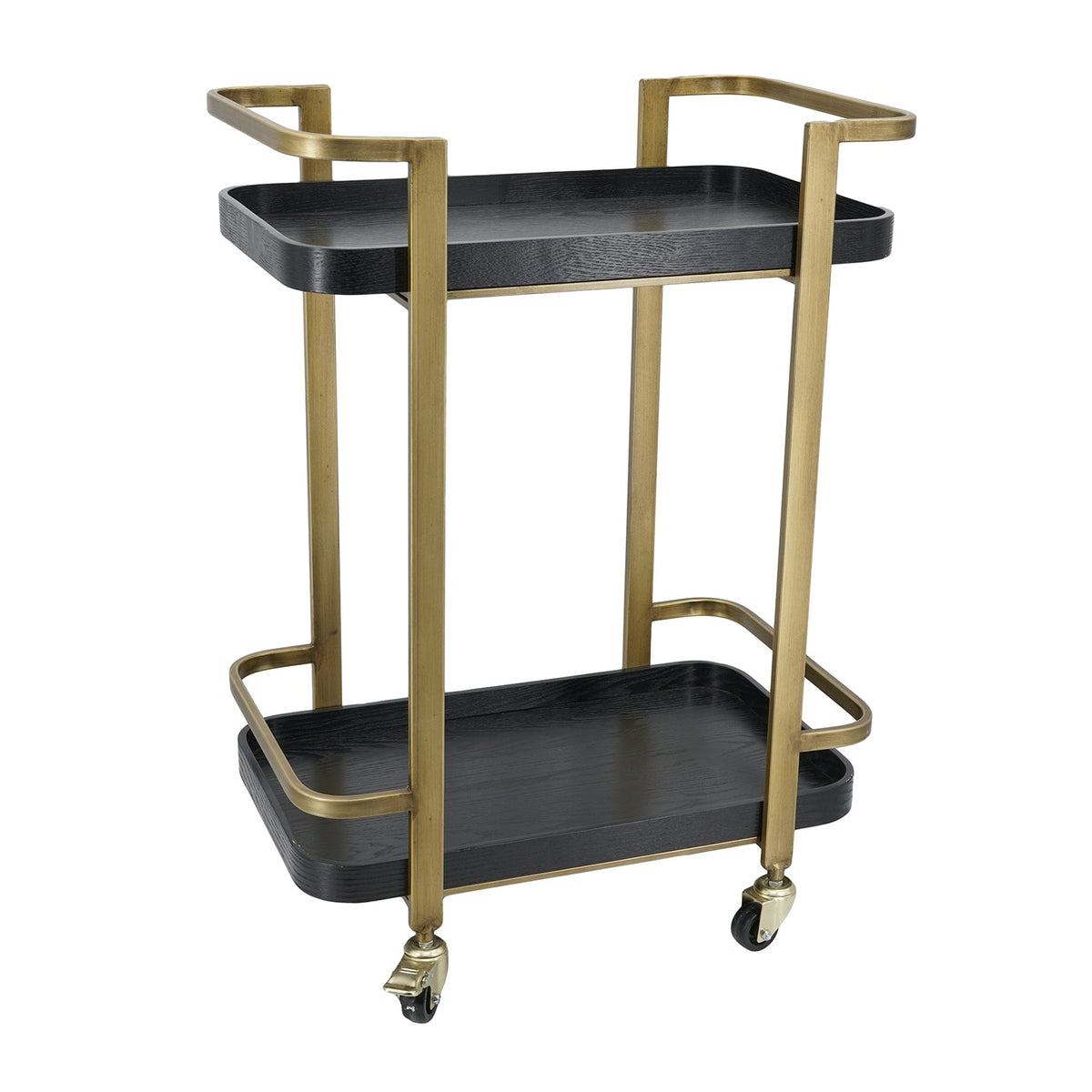 23.8x15.2x32.7" Metal Bar Cart