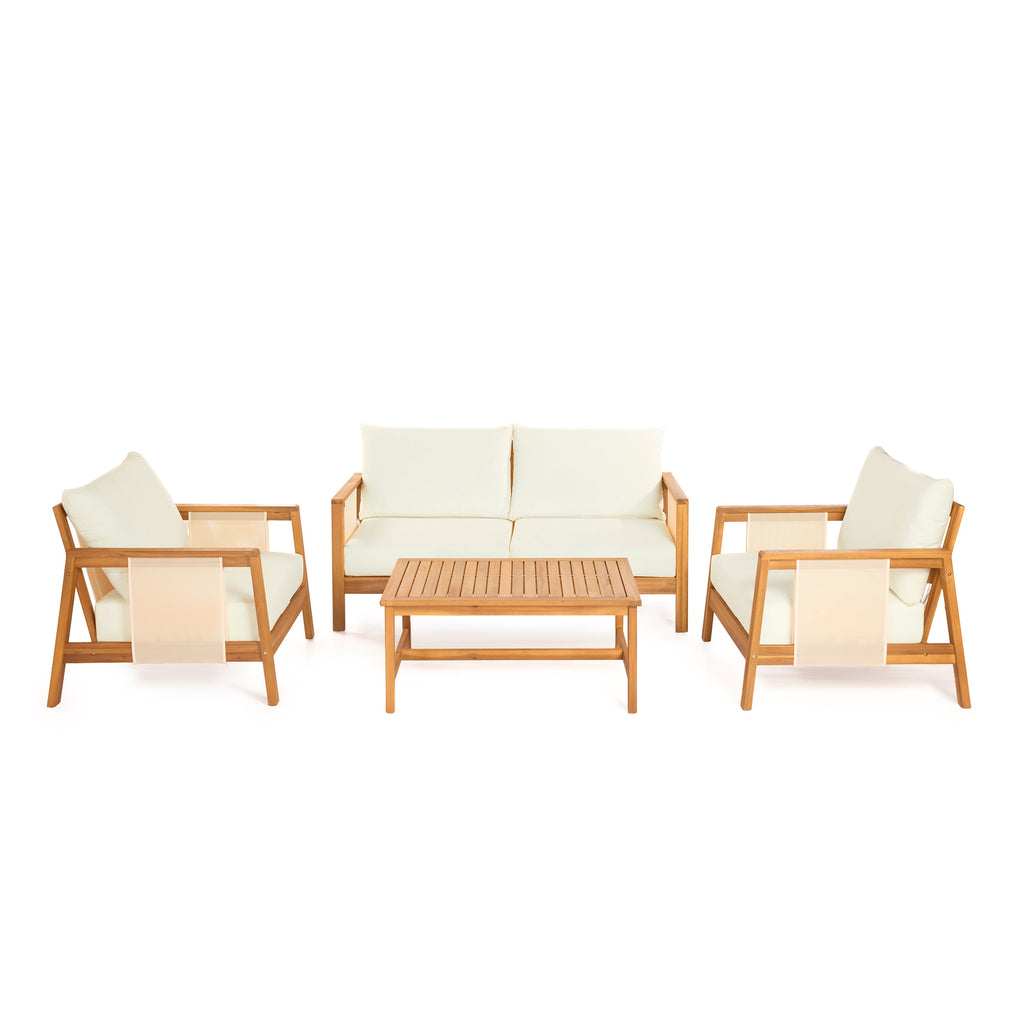 4-Piece Outdoor Sofa Set with Cushions