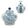 D9.1x9.1" Porcelain Lidded Jar