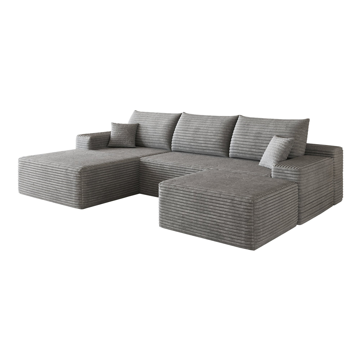 107" Cloud Sectional Sofa with Ottoman