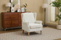 Modern Accent Chair with Retro Wood Legs