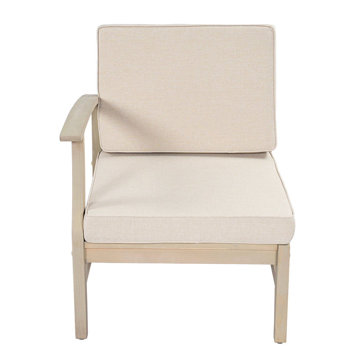 Perla Left Armchair in Acacia Wood