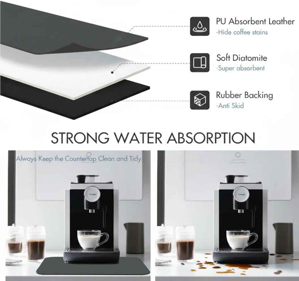Coffee Bar Mat — Super Absorbent, Non-Slip