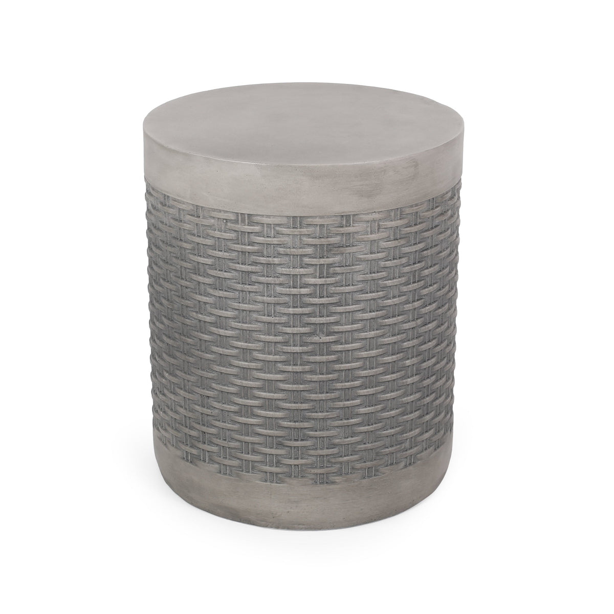Outdoor Lightweight Round Concrete End Table
